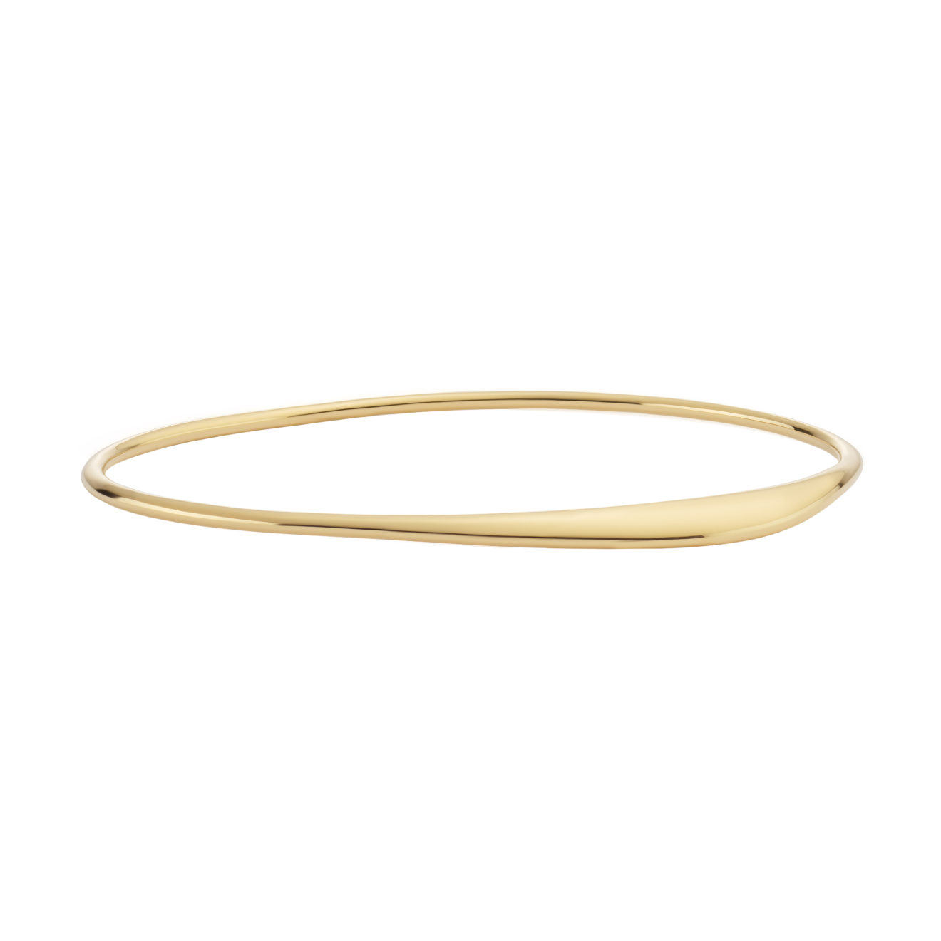 TJNMB2_view1_white background TEJEN Gold Bangle – Molten Gold Round Bangle – Objet d'Emotion
