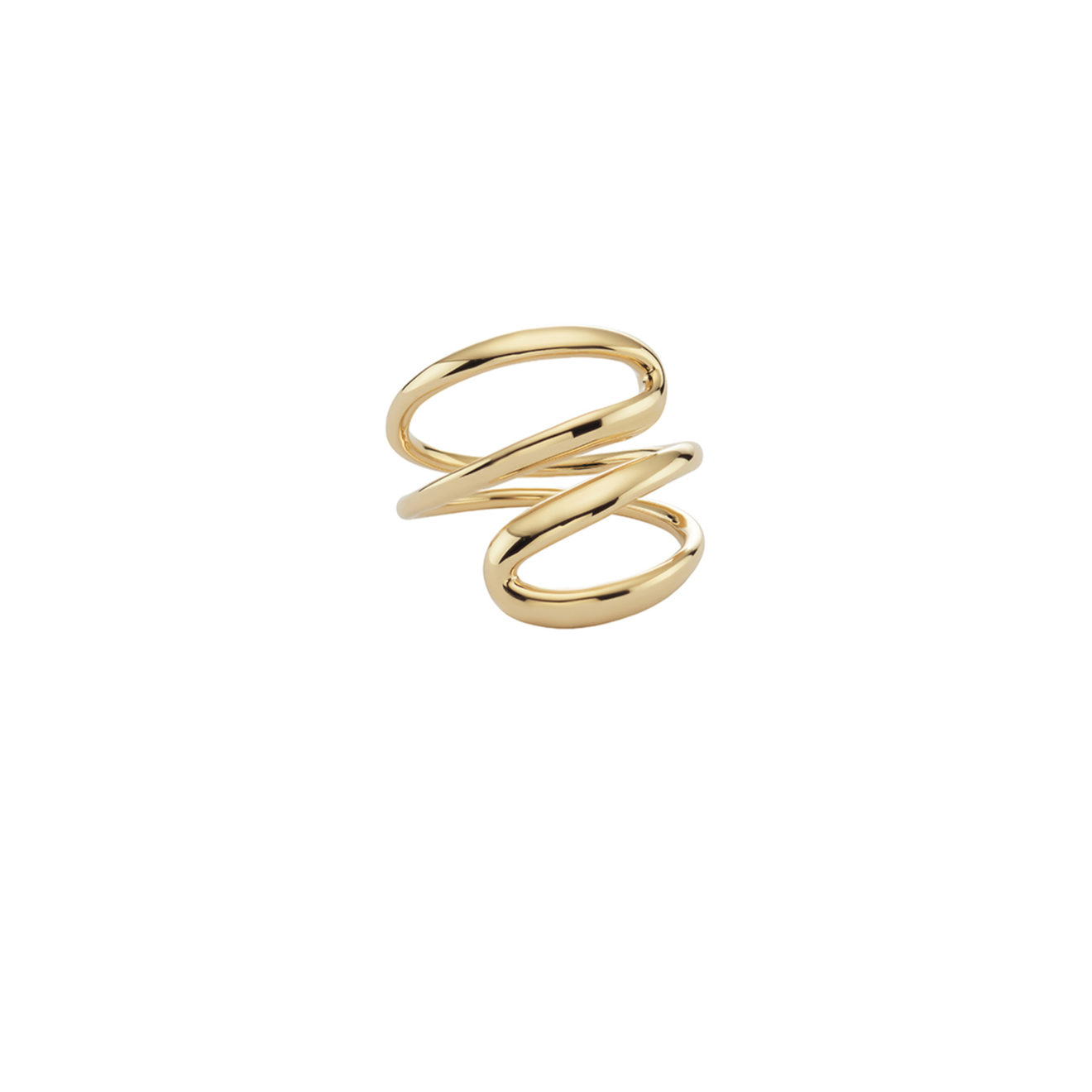 Tejen_molten_gold_looped ring TEJEN 18k Gold Spiral Ring – Molten Gold Looped Ring – Objet d'Emotion