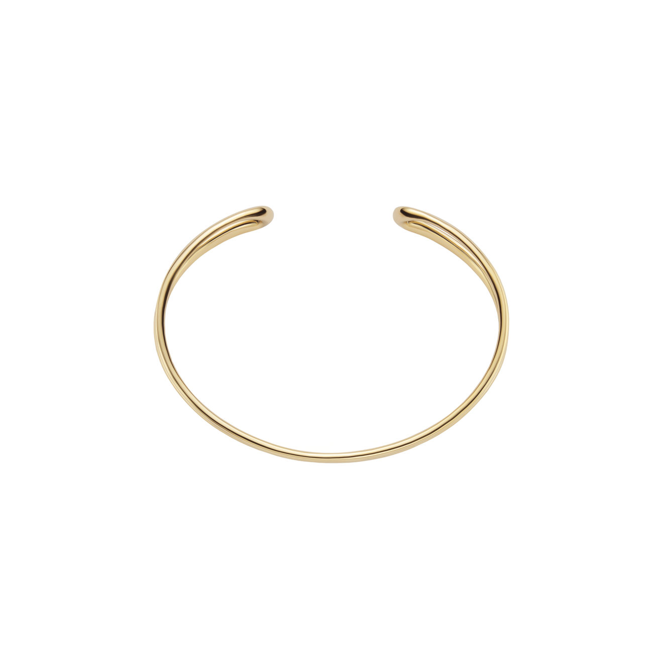 TEJEN 18k Gold Spiral Cuff Bracelet – Molten Gold Looped Cuff – Objet d'Emotion