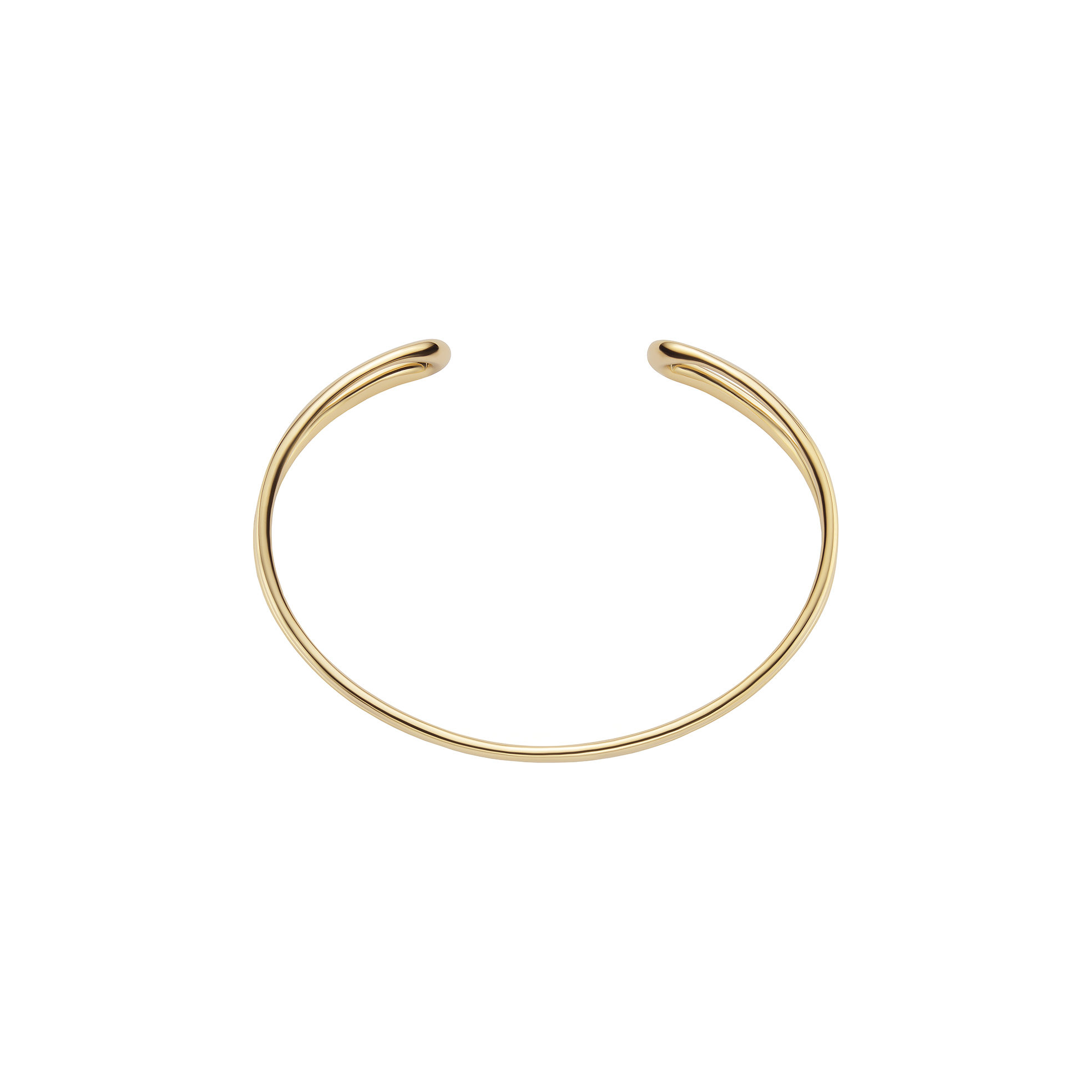 TEJEN 18k Gold Spiral Cuff Bracelet – Molten Gold Looped Cuff – Objet d ...