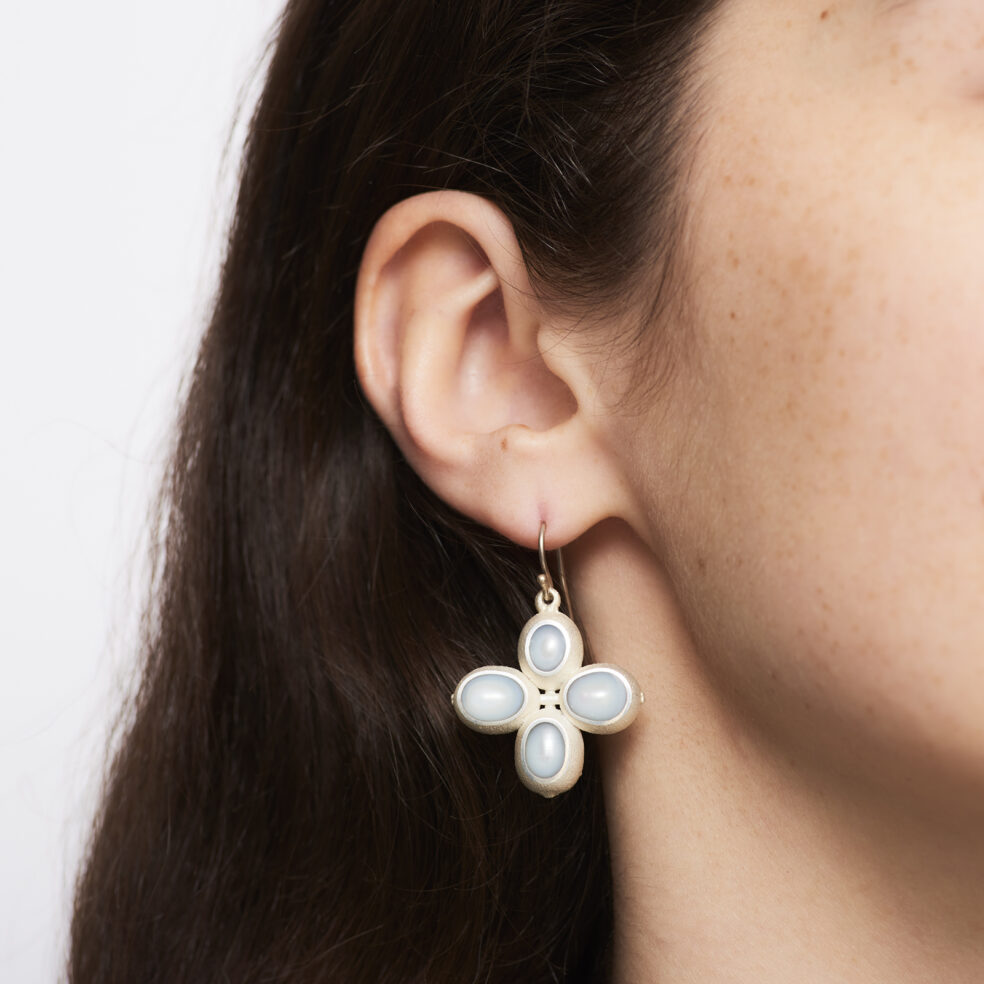 18k Gold, Copper & Silver Freshwater Pearl Earrings – Objet d'Emotion