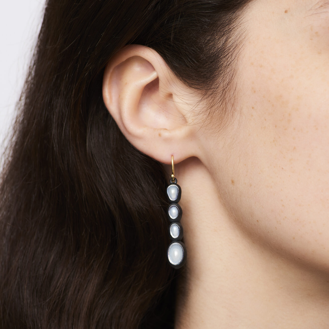 18k Yellow Gold, Copper & Silver Freshwater Pearl Drop Earrings – Objet d'Emotion