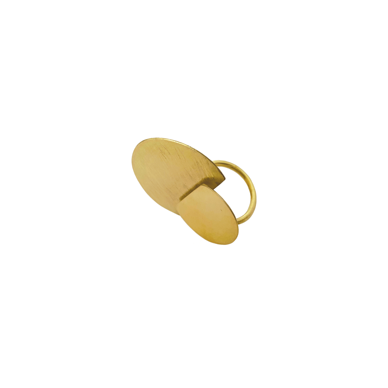 DemiLune2 18k Gold Flat, Oxidised Half Moon Ring – Objet d'Emotion