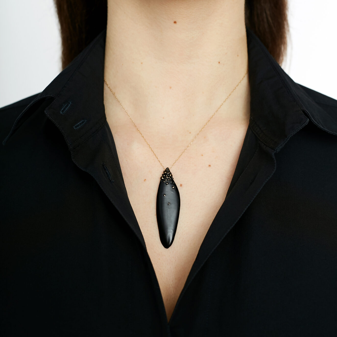 Julie Cohn_555 Black Salvia Pendant