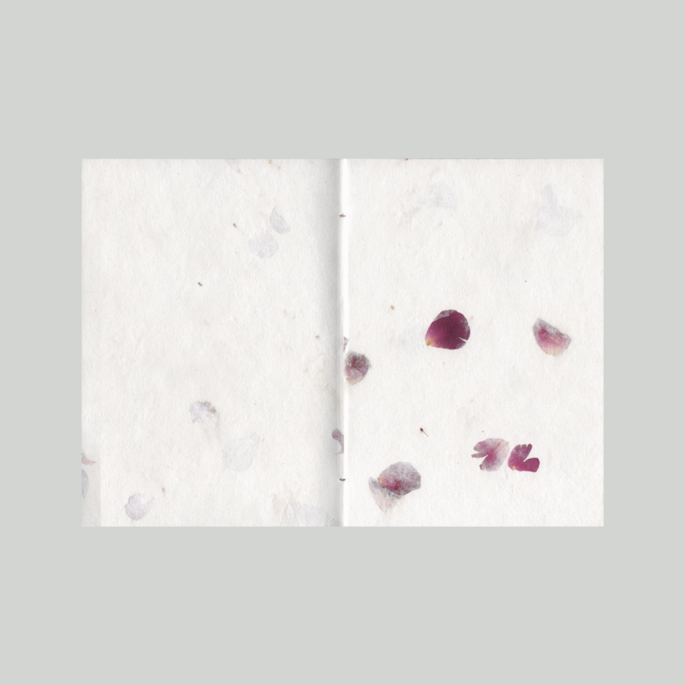 Recycled Designer Notebook – Rose Petal Notebook