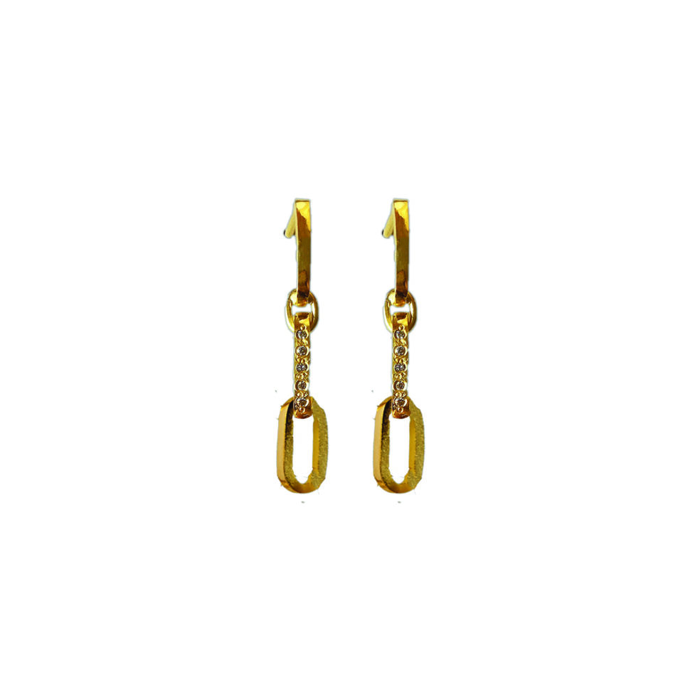 10K Gold, Top Wesselton Diamond Earrings - VVS Diamond Drop Earrings