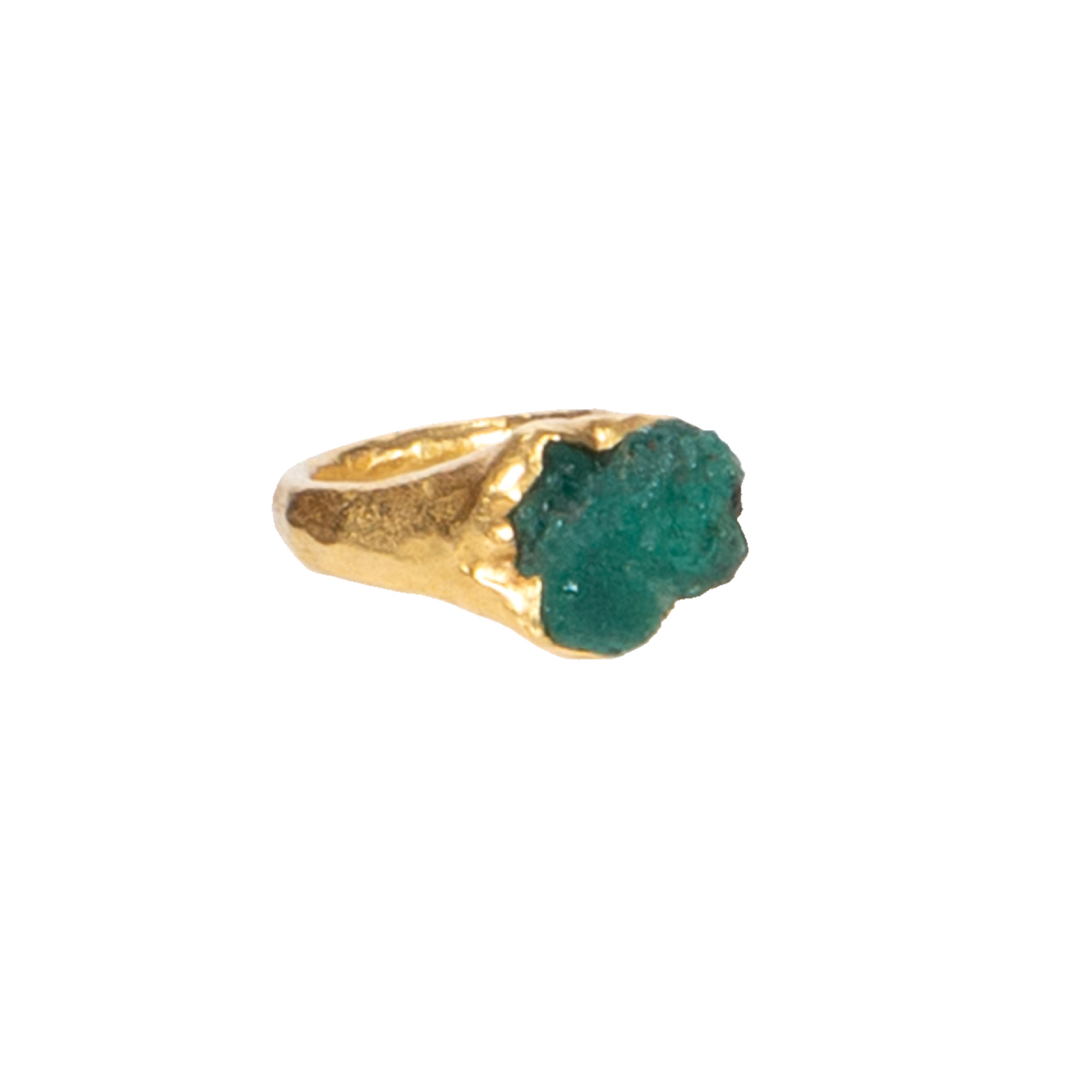 Square Three Stone Mens Emerald Ring In 14K Yellow Gold | Fascinating  Diamonds