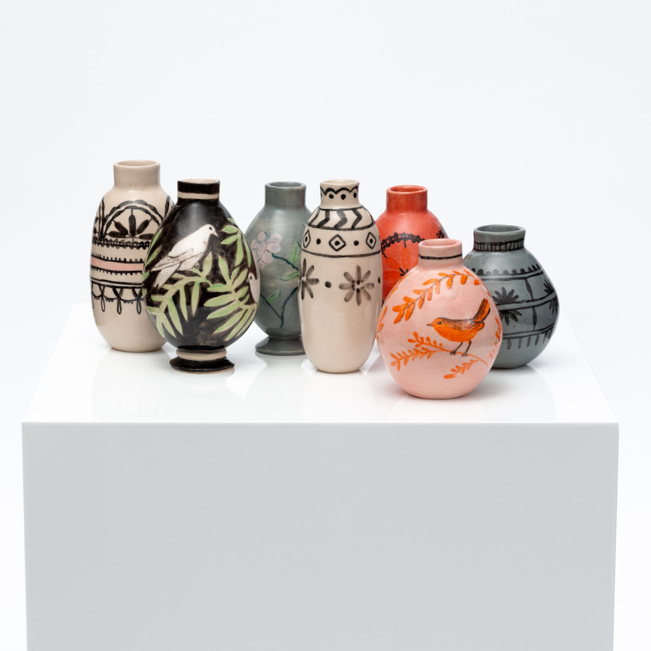 Cream And Black Geo Mini Pot