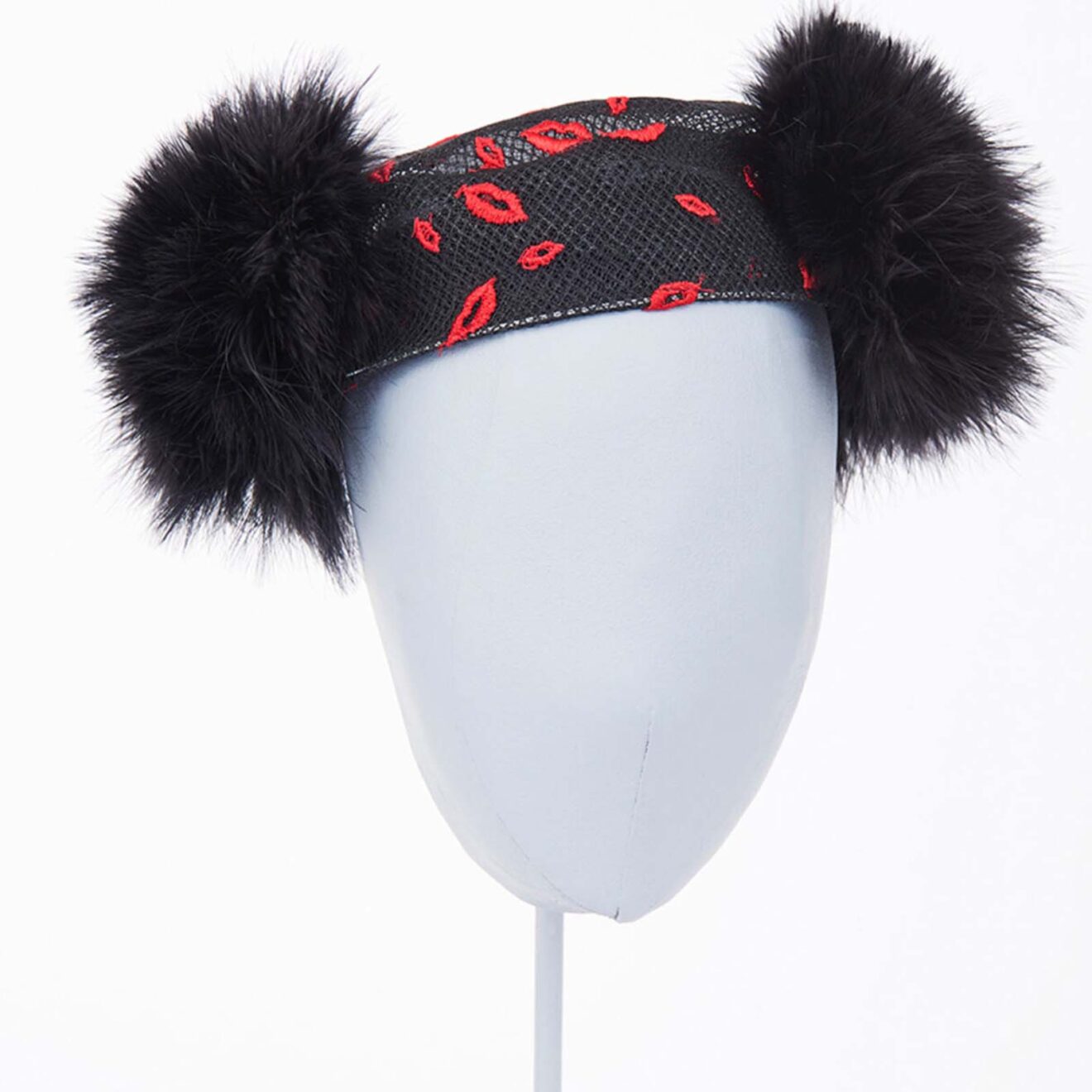 fluffy Lola Red Lips Hat