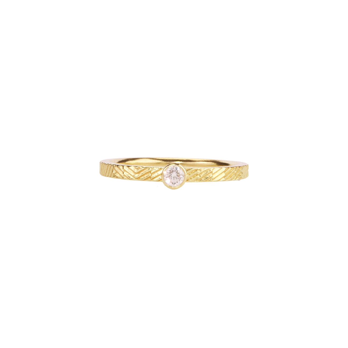 2mm contour ring 2 Diamond Contour Ring