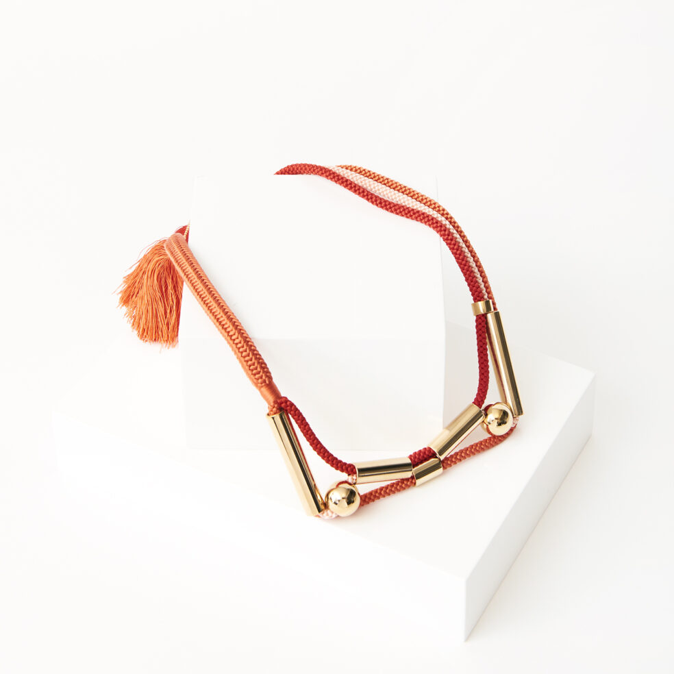 Orange and Red Tubes Necklace