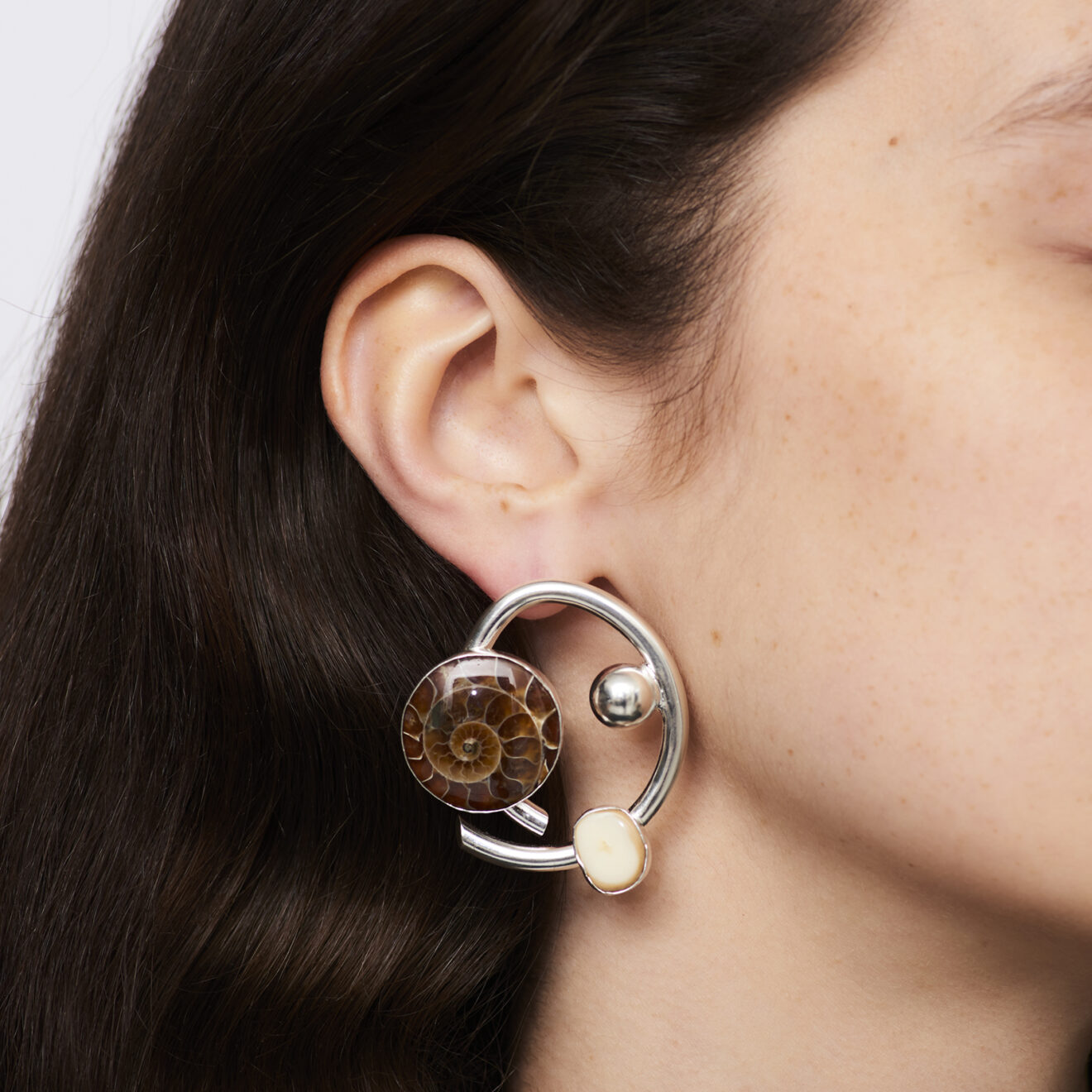 Gala_Colivet_Dennison_Circle_Earrings copy Fossils Earrings