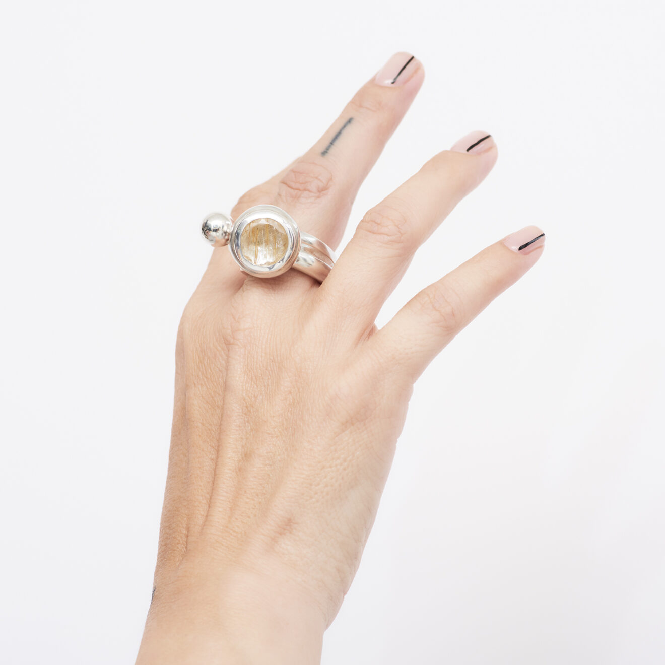 Rutile Quartz Ring