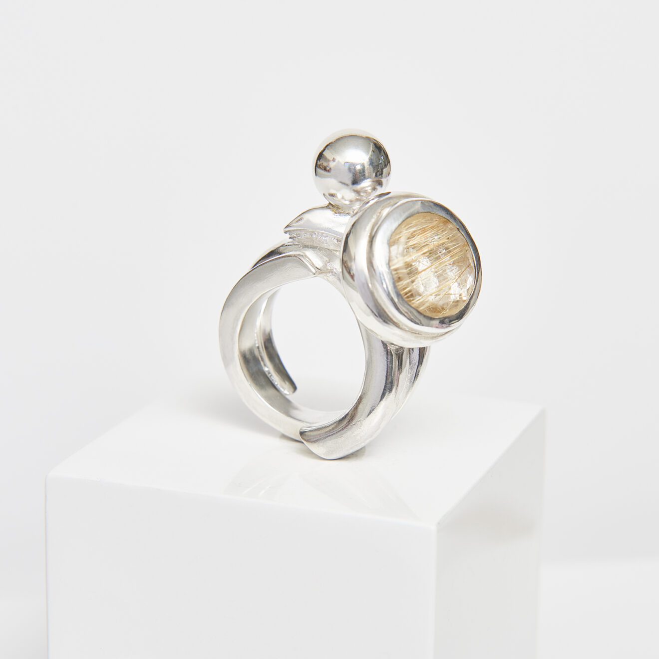 Rutile Quartz Ring