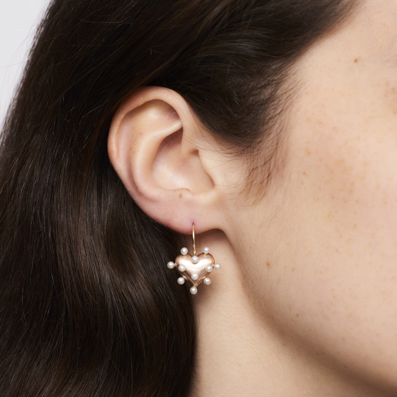 Rachel_Quinn_Heart_Pearls_Earrings Petite Pin Cushion Heart Earrings