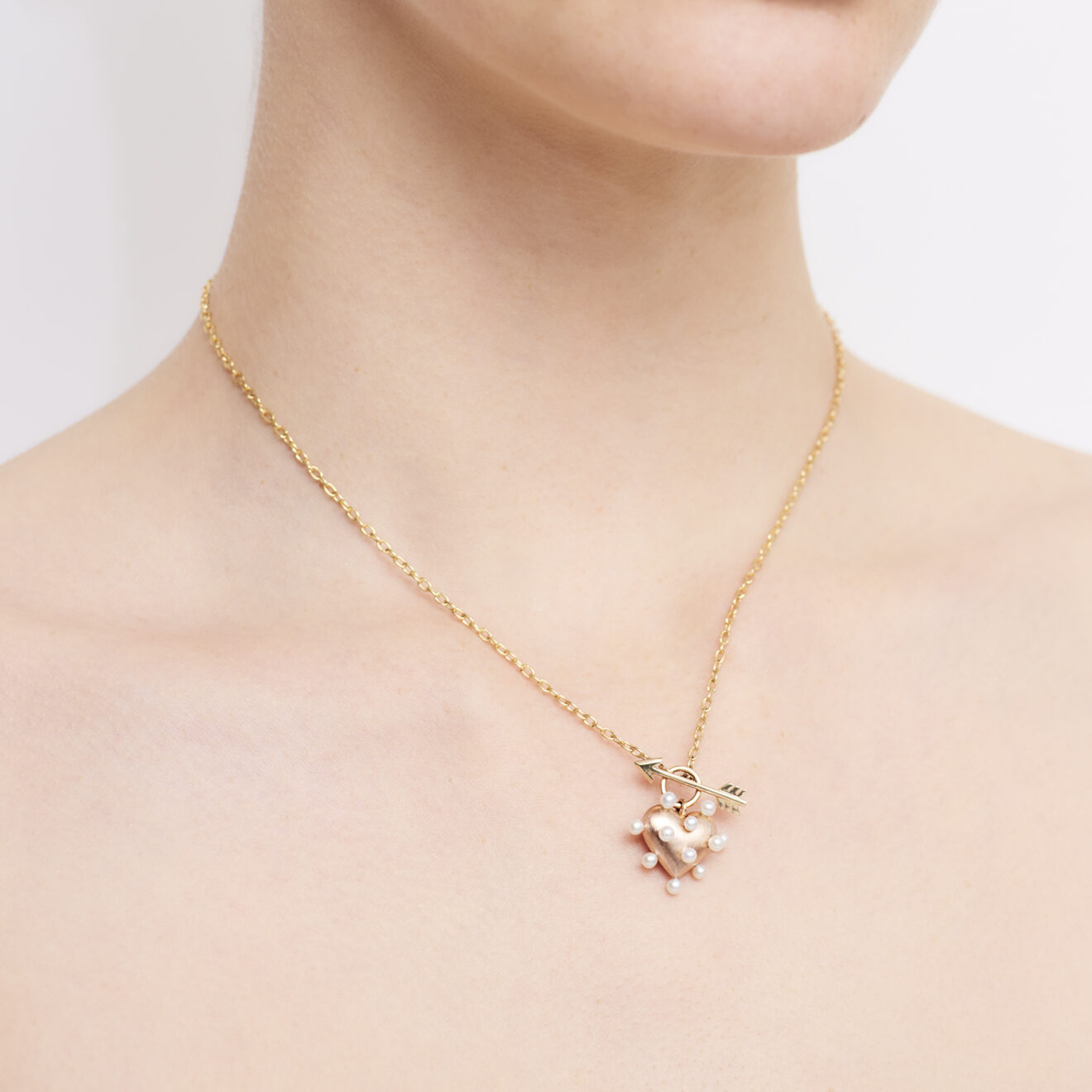 Rachel_Quinn_Heart_Pendant Petite Pin Cushion Heart Necklace