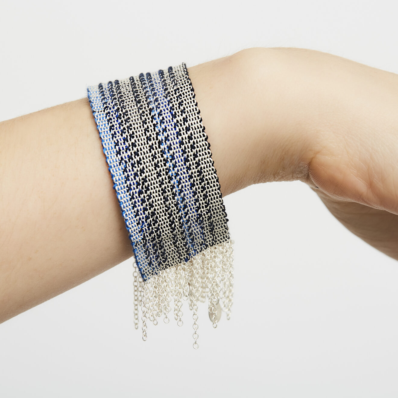 BODY-PARTS-OD-20940 Blue and Grey Bracelet