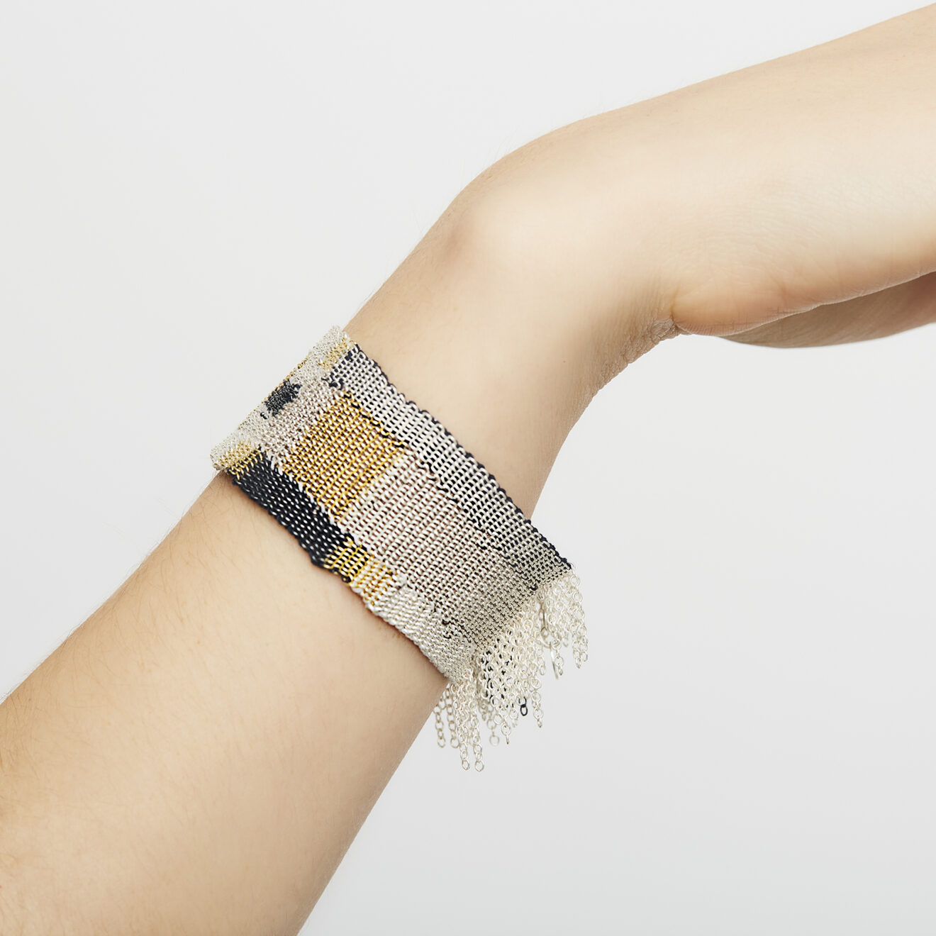 BODY-PARTS-OD-20956 White Mosaic Bracelet