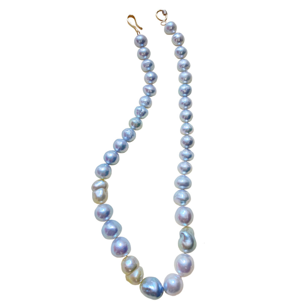 Baroque Blue Pearl Necklace