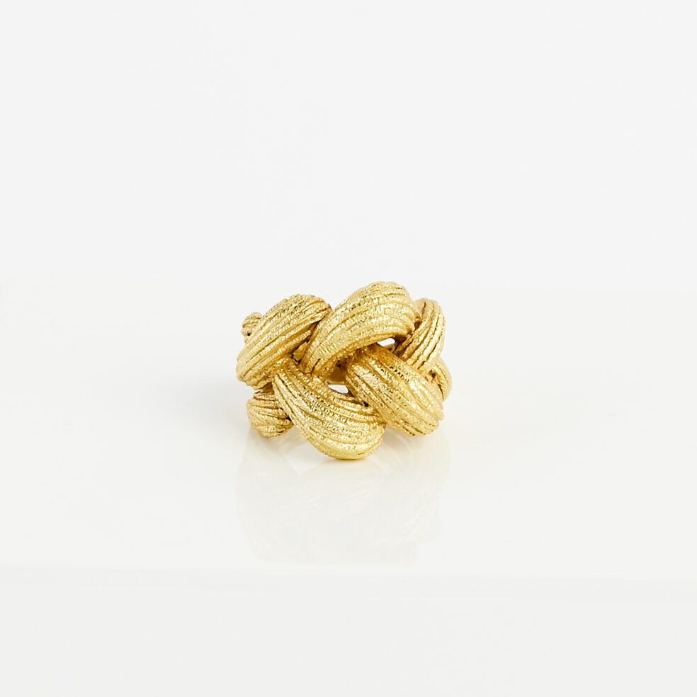 Textured knot ring