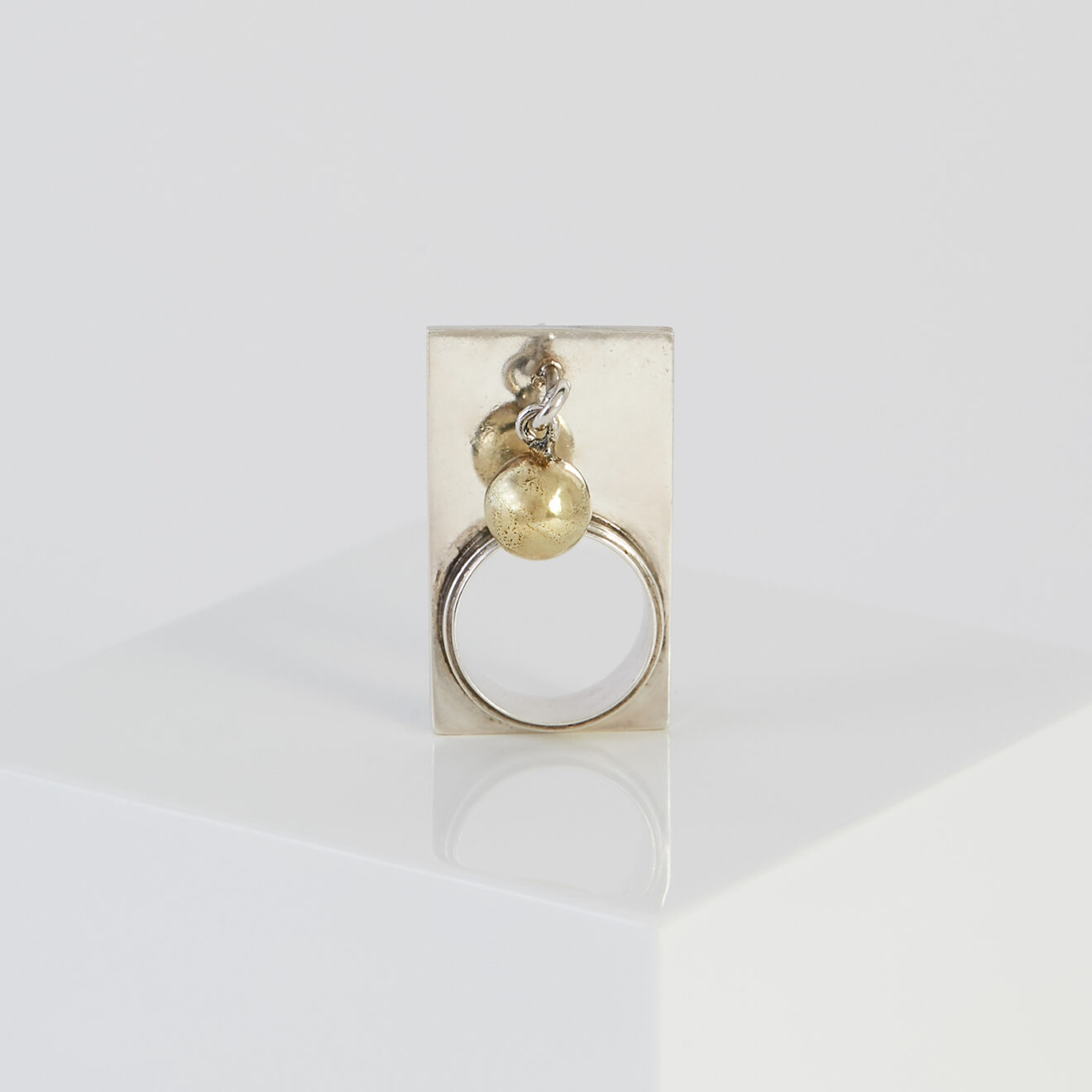 Sterling and Gold Bell Ring