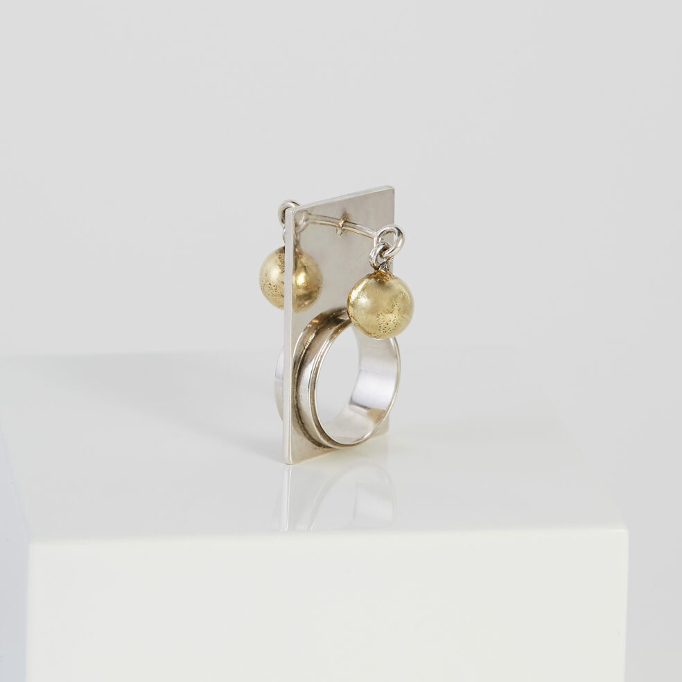 Sterling and Gold Bell Ring