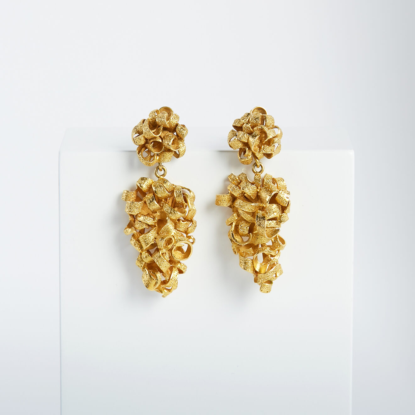 Gold Ribbon Earrings 1969