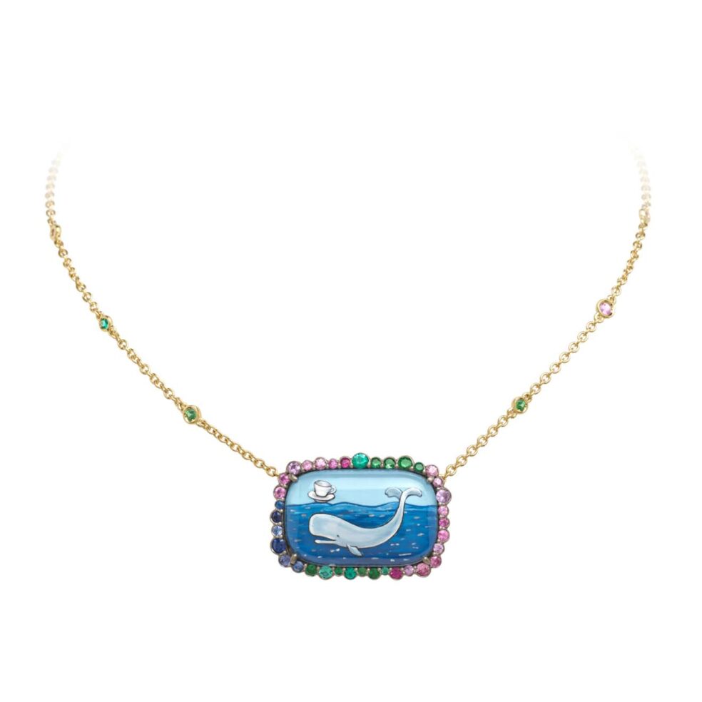 Whales at Wonderland pendant