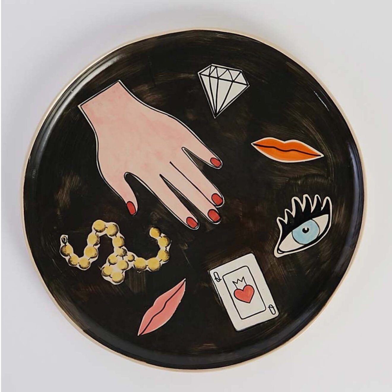 Valery in Wonderland Plate Black