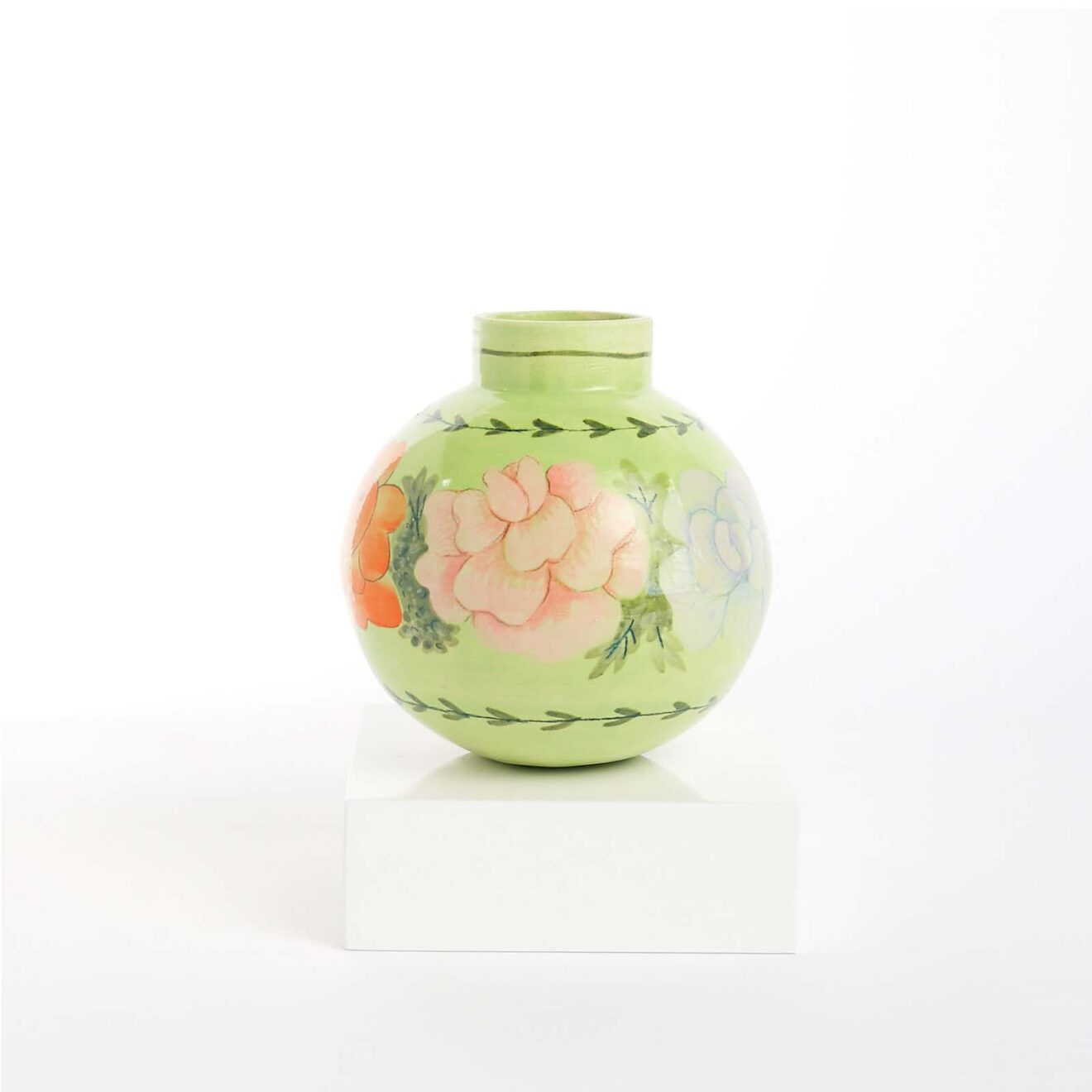 floral pot Green Floral Party Pot
