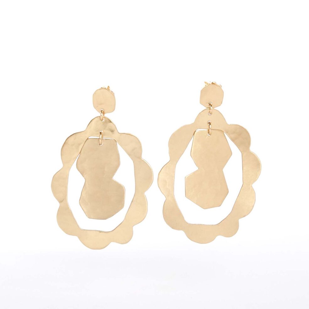 The Scallop Mobile Bronze earring