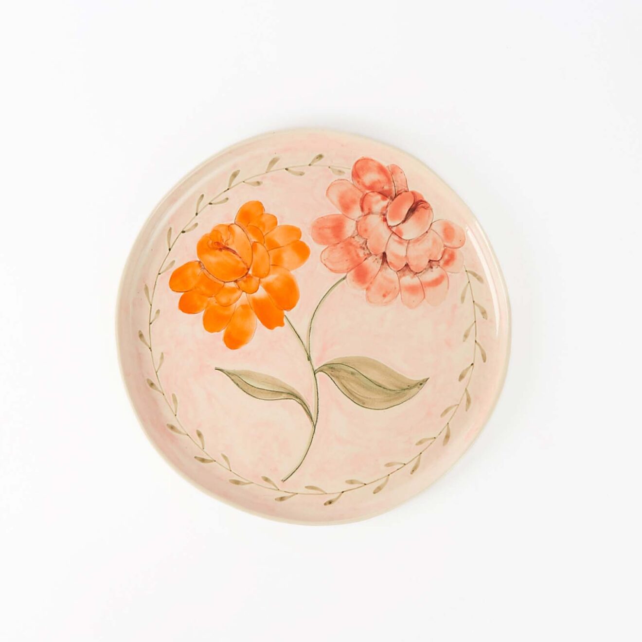 Pink Floral Party Platter