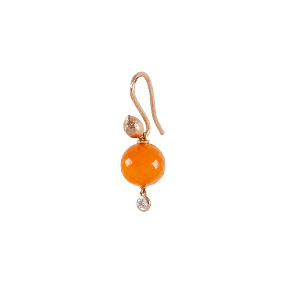 Sea Kale Seed Carnelian Earrings