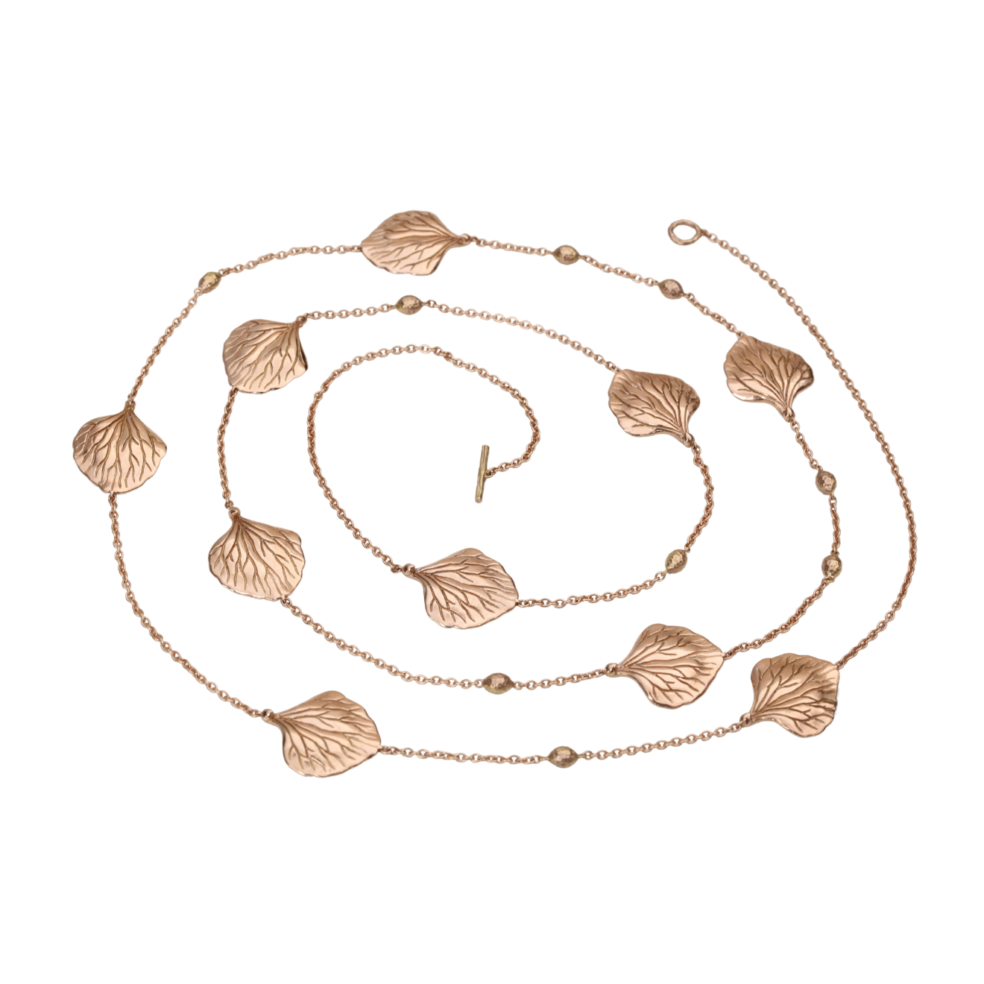 Hydrangea Petal Long Necklace