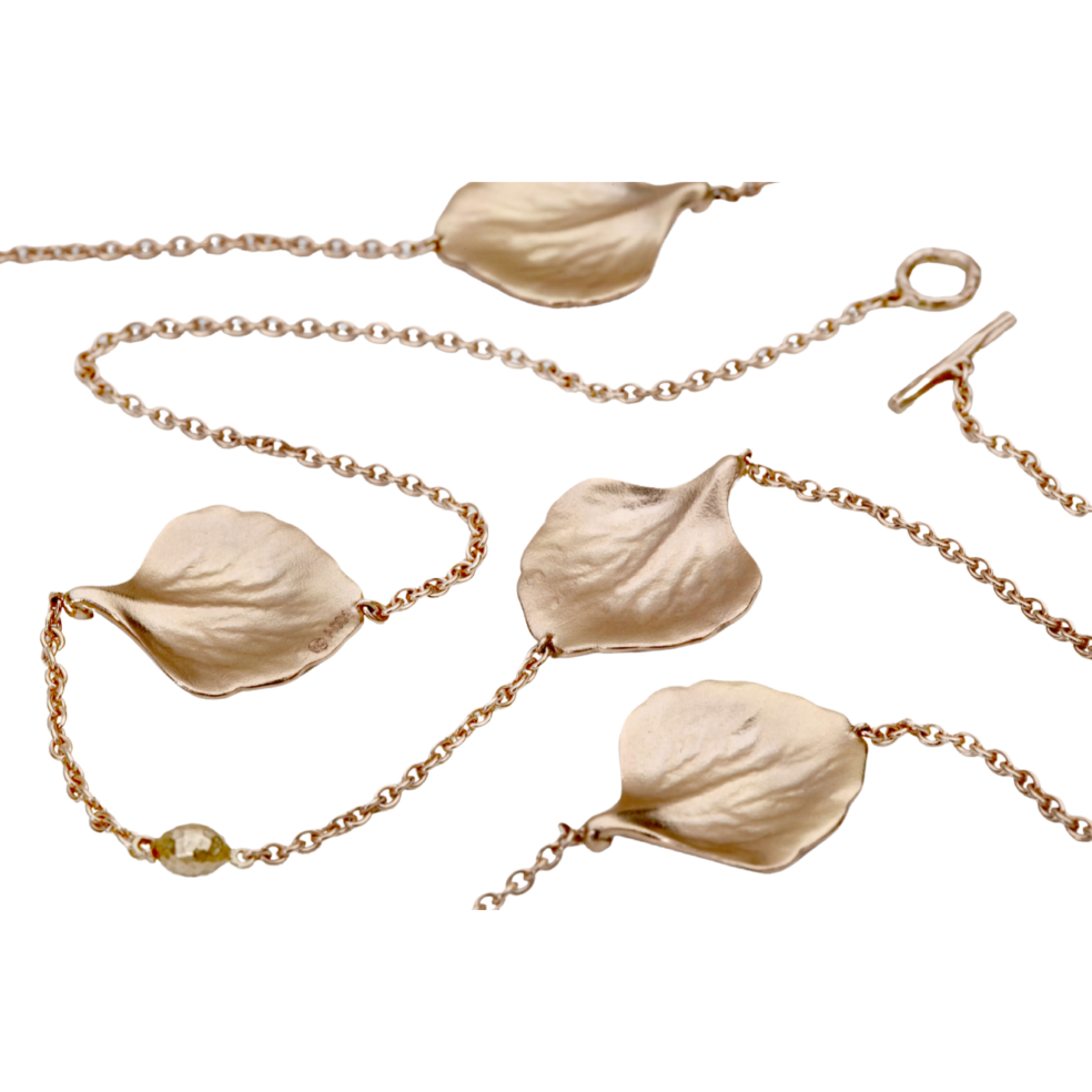 Hydrangea Petal Long Necklace