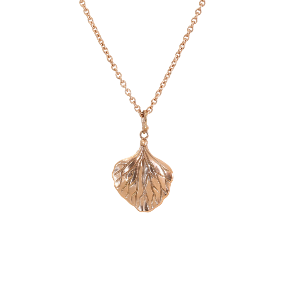 Hydrangea Petal Necklace with Pendant