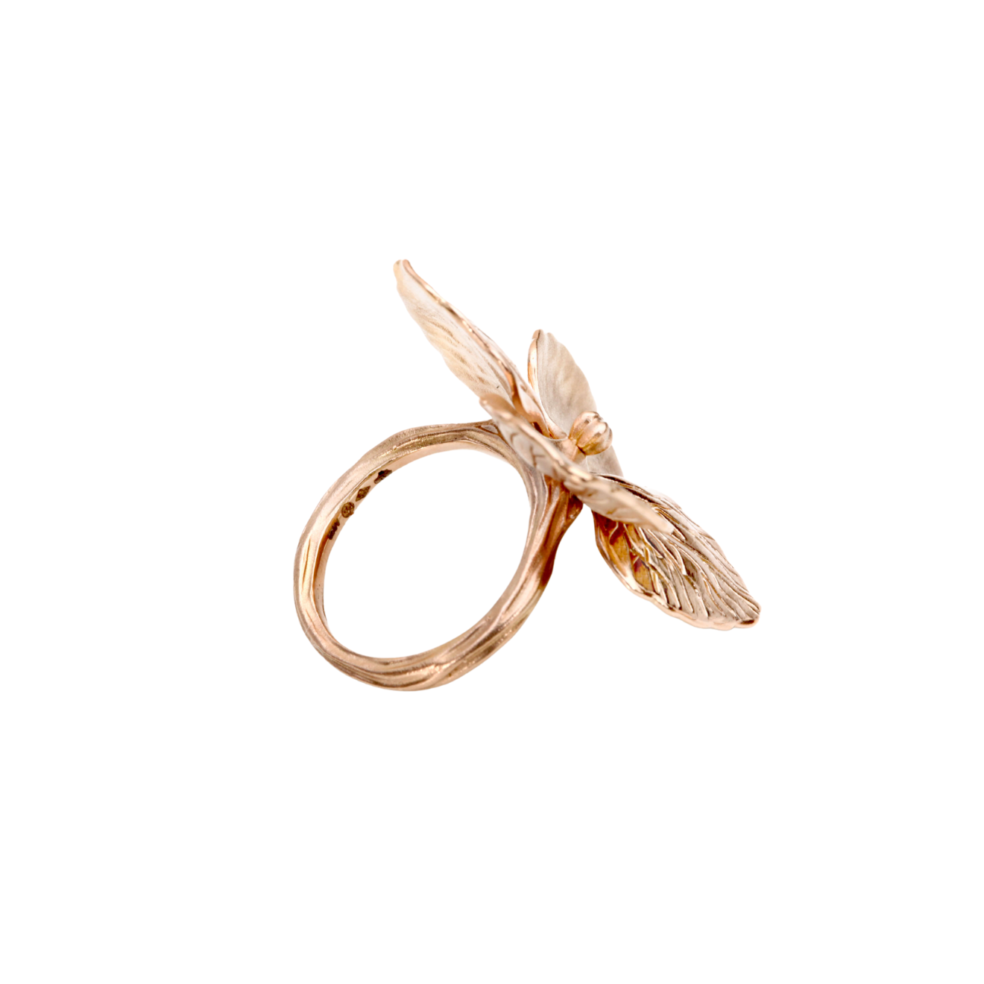 Hydrangea Petal Gold Ring