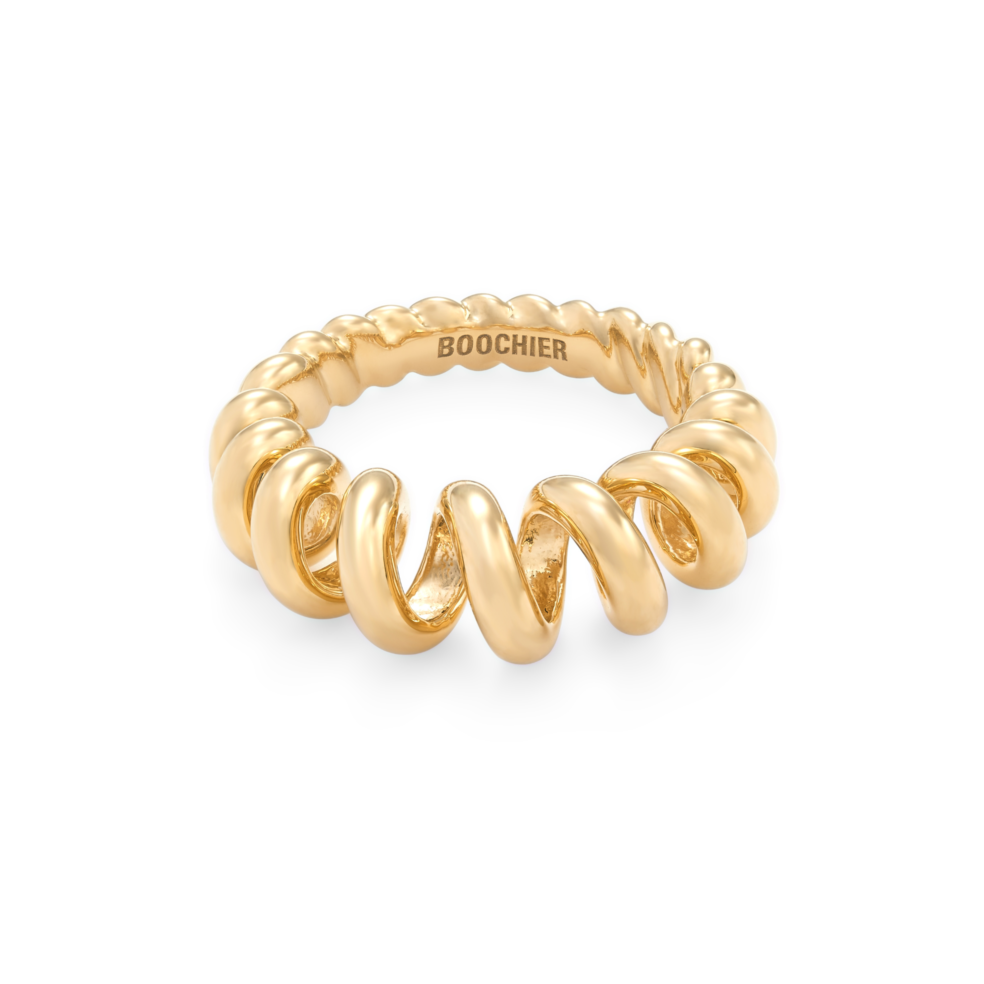 Large Yellow Gold Slinkee Ring
