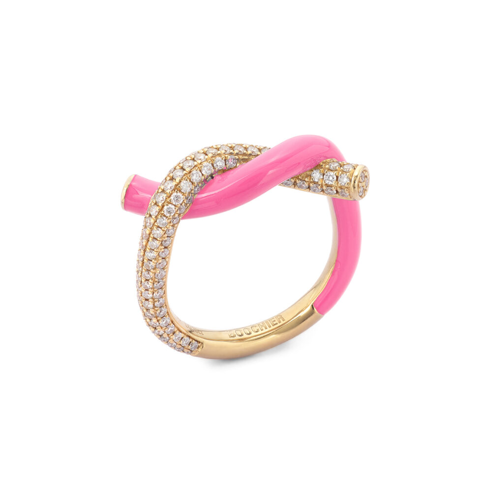Hot Pink Fruit Hoops Ring