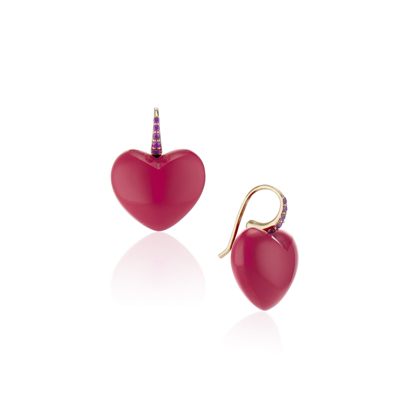 Heart Dollop Earring Coral Midi Heart Dollop Earrings (Midi)