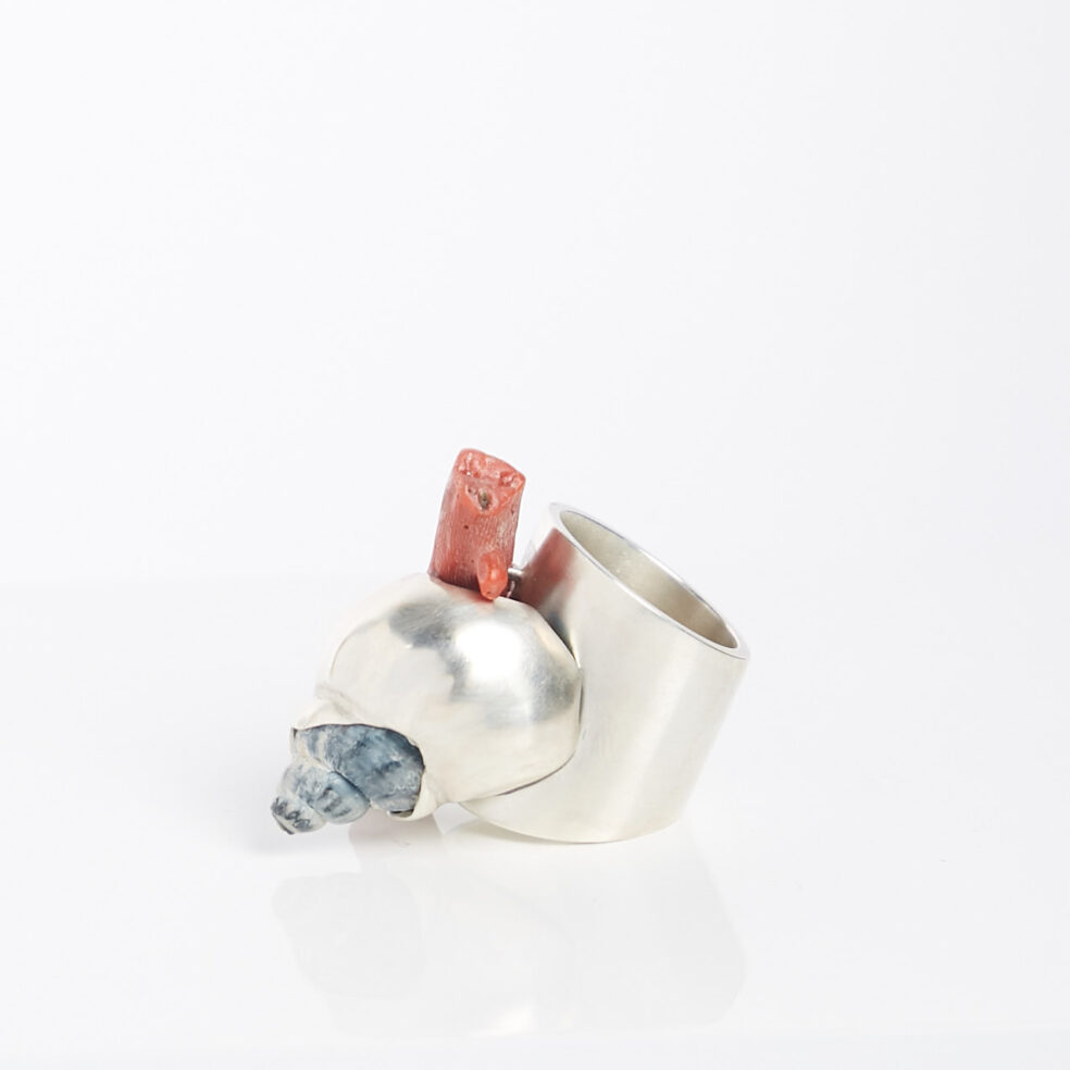 Shell and Coral Ring