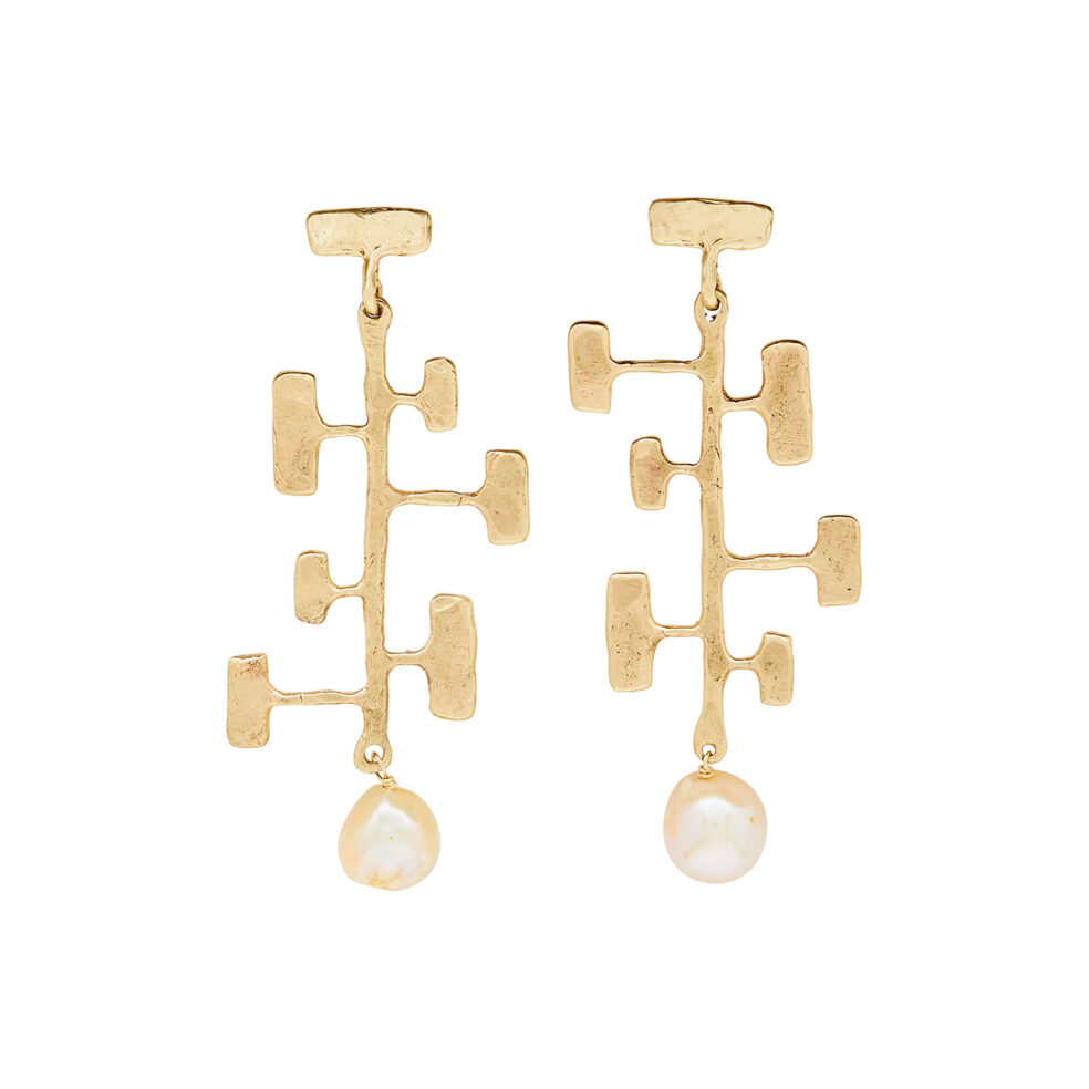 Mondrian Pearl Earrings
