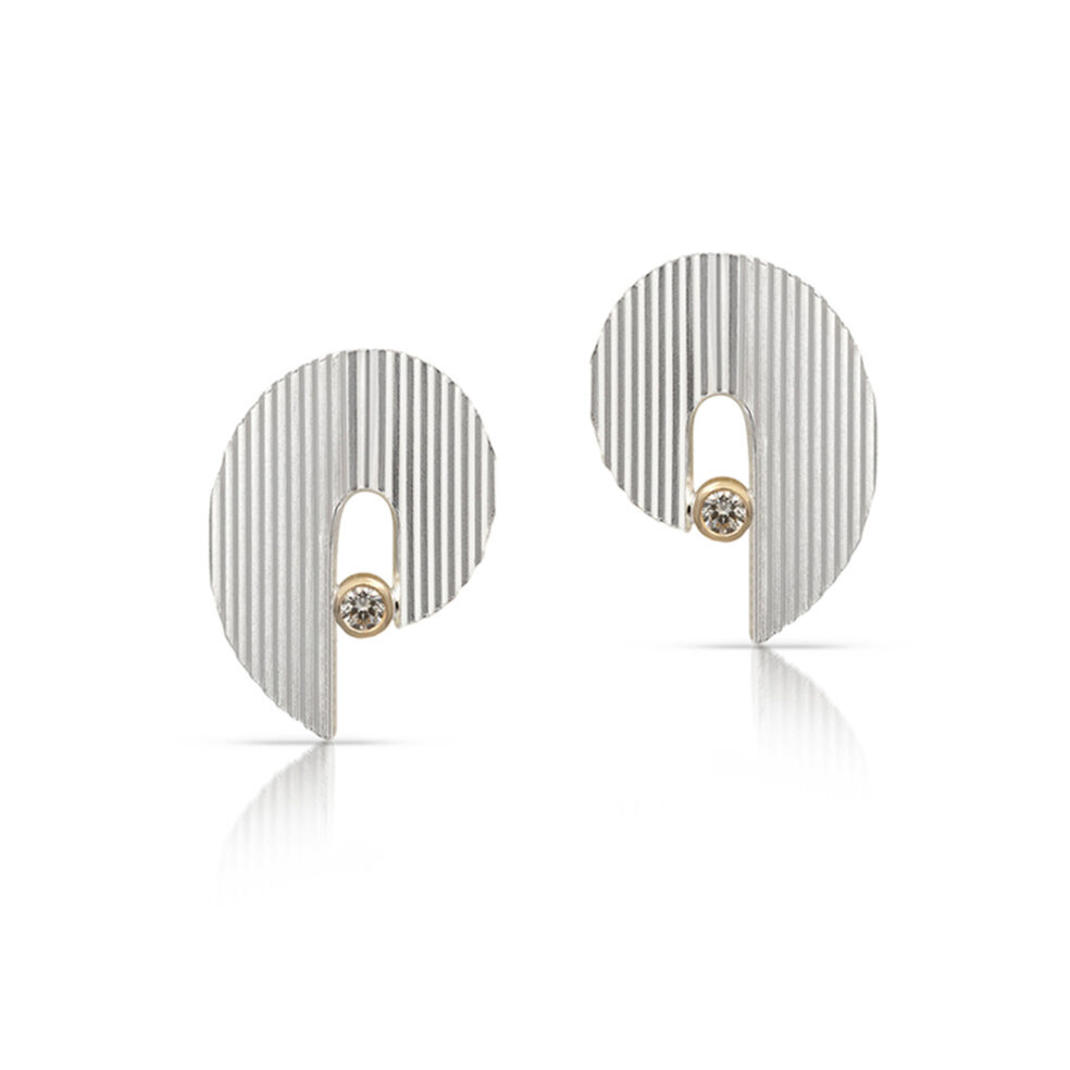 Covet Asymmetrical Diamond Earrings