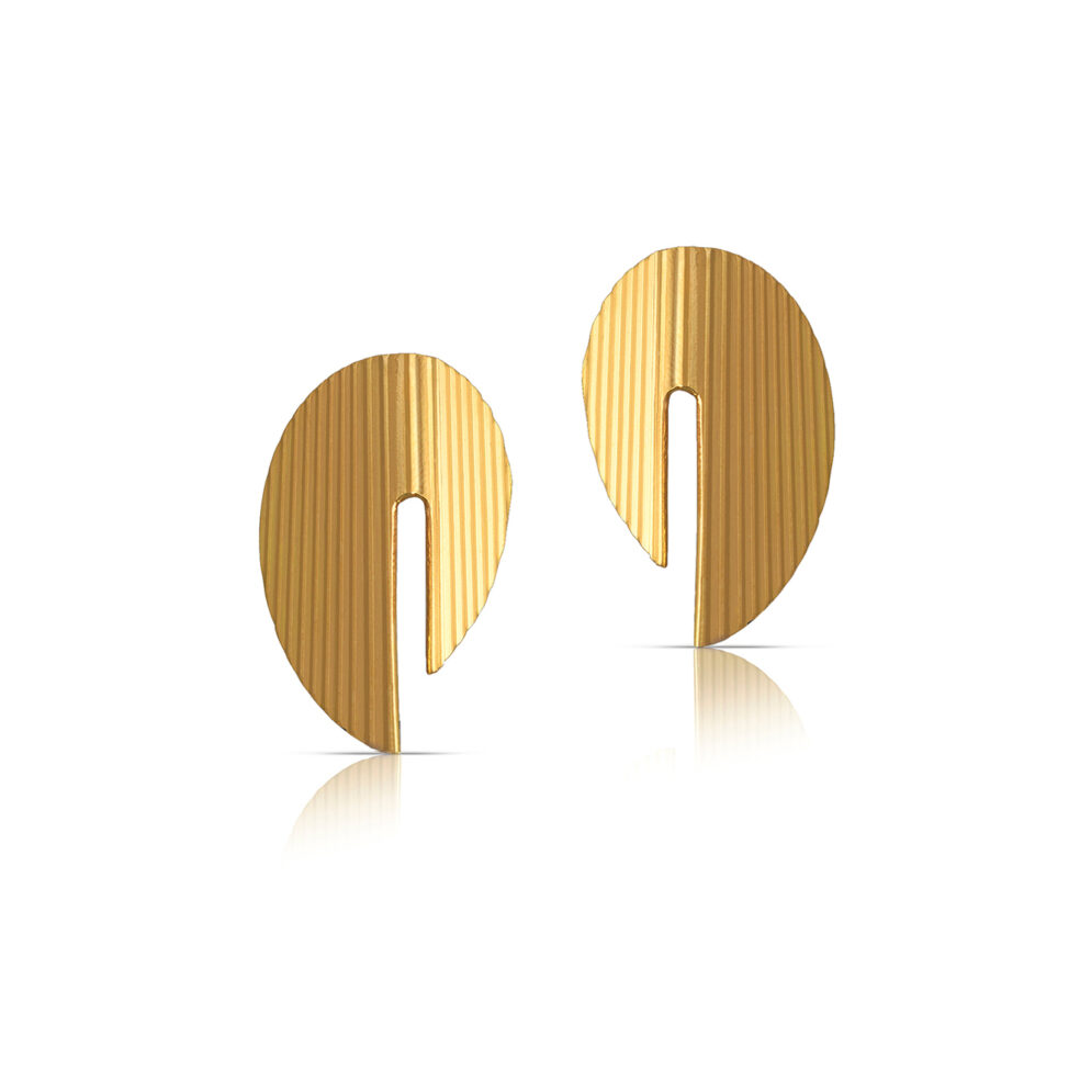 Covet Gold Asymmetrical Stud Earrings