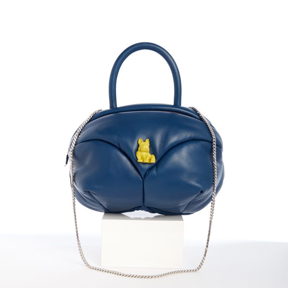 Blue Leather Edgar Handbag
