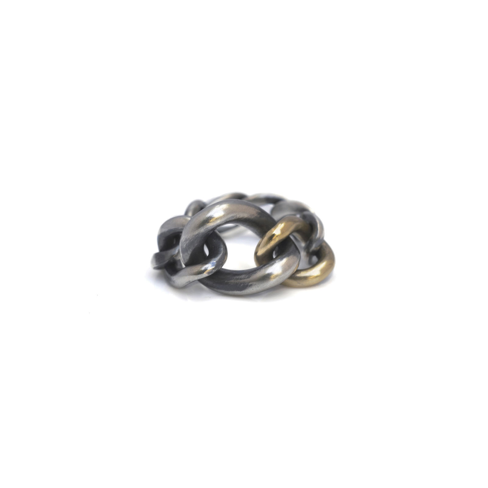 Solid Gold Bold Chain Link Ring | Local Eclectic – local eclectic