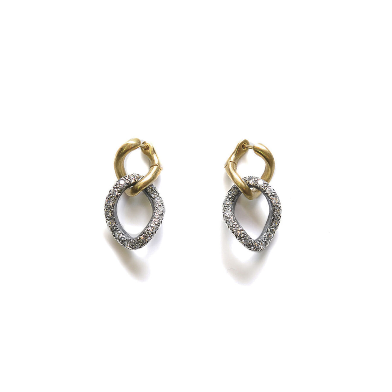 Hum diamond earrings Diamond Chain Link Earrings