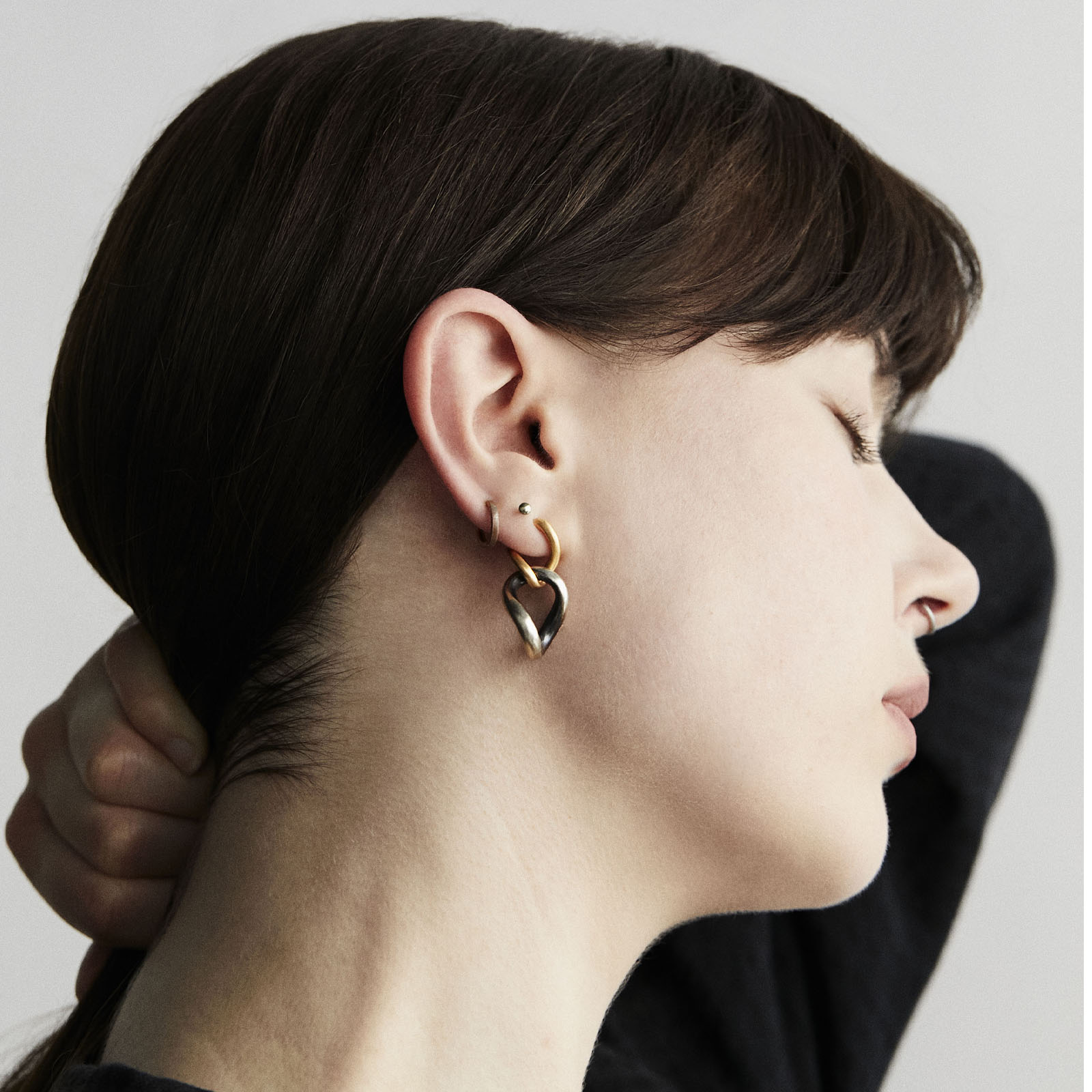 Chain-link earrings