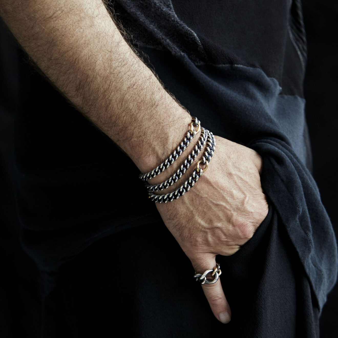 hum necklace worn as bracelet Handmade Chain Necklace