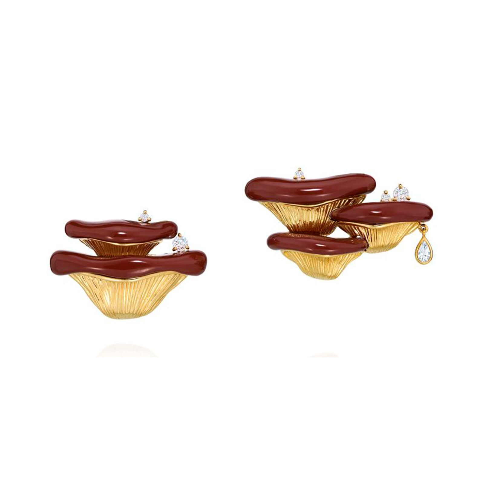 INCONFIDENCE SAUER OYSTER MUSHROOMS EARRINGS